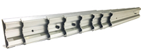 Mécanisme de table extractible multi-pliage de 2200mm Table à manger Glissières de tiroir en argent Rails télescopiques en aluminium pour Table à manger
