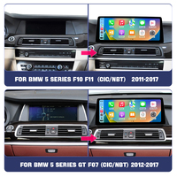 Écran QLED 2K ultra-fin de 12,3 pouces Système LINUX CARPLAY Android AUTO Lecteur audio de voiture pour BMW Série 5 GT F10 F11 2011 2017 CIC NBT