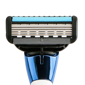 Private Label 5 Blade <strong>razor</strong> with 1 Trimmer on the Back of the Cartridges Replaceable Head <strong>System</strong> <strong>razor</strong> - Product Image 2
