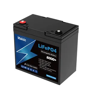 Free Shipping Eu Stock 6000 Times Cycle 12v 50ah Lifepo4 Battery Energy Storage Battery For Ups Battery Back Up System