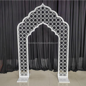 Decoración de fondo de arco de Metal estereoscópico 2D personalizado de fabricante para decoración de fondo de Evento de fiesta de boda - Product Image 4