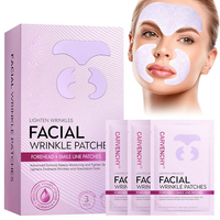 Patchs anti-rides en collagène OEM/ODM, 3 pièces/boîte, masque facial liftant de nuit pour le front, anti-âge, pour femmes, soin du visage