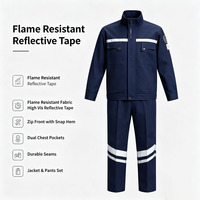 Vêtements de travail ignifuges en gros, vestes et pantalons réfléchissants unisexes à manches longues, uniforme de sécurité pour atelier de soudage