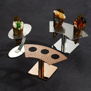 Moderno Soporte de Exhibición de Acero Inoxidable para Conos de Sushi y Waffles, Ideal para Conos de Helado y Rollos Hechos a Mano para Fiestas - Product Image 2