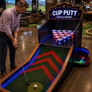 Jeu de <span class=keywords><strong>mini</strong></span>-golf commercial de type beer pong pour défi de putting, idéal pour les parcs d'attractions intérieurs, la location d'événements, les bars et les soirées FEC - Product Image 2