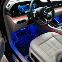 Tapis de sol de voiture lumineux LED RGB intelligents, commande à distance par application, éclairage ambiant en fibre optique, ajustement universel pour voiture, SUV, camion