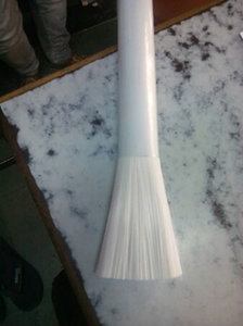 Cepillo de Fibra Sintética Duradera con Cerdas de Nylon Blancas, Cerdas Flexibles para Limpieza Industrial, Barrido y Cepillado - Product Image 2