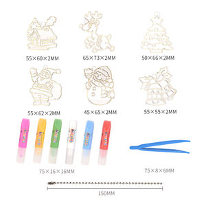 Kit <span class=keywords><strong>de</strong></span> peinture à la colle tridimensionnelle <span class=keywords><strong>de</strong></span> Noël Diy Set Funny Graffiti Toy Handmade Kids 'Educational Gift Toy - Product Image 5