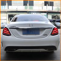 Conjunto de Luces Traseras LED Dinámicas Estilo Maybach, Color Negro Ahumado y Rojo, para Mercedes Benz Clase E W213 2016-2020