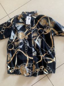 Novità 2025 Abbigliamento Casual da Donna Taglie Forti, Camicetta Elegante in Chiffon con Scollo a V, Stampa a Catena e Maniche Lunghe <span class=keywords><strong>S</strong></span>-4XL - Product Image 5