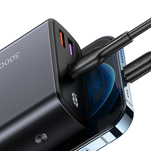 USAMS-Powerbank <span class=keywords><strong>30000mah</strong></span> 65W PD Quick Charge QC3.0 <span class=keywords><strong>Power</strong></span> Banks Chargeur portable <span class=keywords><strong>Power</strong></span> <span class=keywords><strong>Bank</strong></span> pour ordinateur portable - Product Image 3