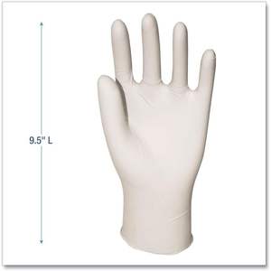 Gants de sécurité jetables, grande taille, épaisseur 4 mil, beiges, 9,5 pouces de long, 100 par boîte - Product Image 4