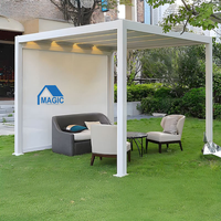 Meubles d'extérieur modernes, bâtiments de jardin, pergola en aluminium, auvent, gazebos, gazebo bioclimatique, pavillon extérieur imperméable