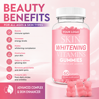 Gummies OEM au collagène et au glutathion, complexe multivitaminé, pour le blanchiment de la peau et les soins quotidiens de la peau et des cheveux