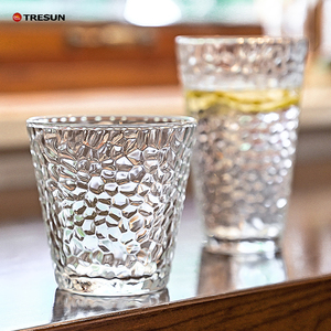 Manufacturer lower price unique hammer patterns whisky glass drinking glassTumbler cup 300ml water glass cup - Product Image 3