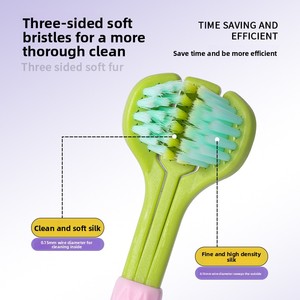 2 Paquetes de Cepillos de Dientes Infantiles de Cerdas Suaves de Tres Lados para Niños de 3, 6 y 12 Años, Reemplazo de Dientes de Leche - Product Image 2