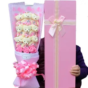 Bouquet de peluches ours, Mini nounours mignon de dessin animé, Bouquet de fleurs, pour la saint-valentin