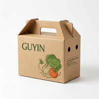 Boîtes imprimées de formes variées personnalisées, boîtes d'emballage en carton ondulé recyclables pour fruits et légumes, carton rigide avec revêtement UV