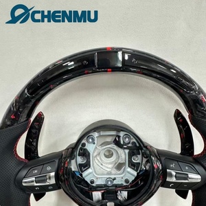 Volant sport en carbone forgé à fond plat personnalisé avec LED pour F20 F30 F32 F36 M3 F80 M4 F82 M2 F87 M5 F90 - Product Image 4