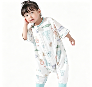 Gigoteuses pour bébés avec couche absorbante intégrée, manches détachables, séparateurs de <span class=keywords><strong>jambes</strong></span>, 100% coton, unisexe, 1-3 ans, été - Product Image 5