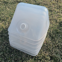 Conteneur pliable transparent de qualité alimentaire 5L-20L avec poignée, sac souple pliable en plastique pour eau, lait, gelée, idéal pour l'extérieur