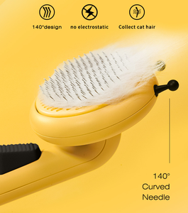 Brosse de toilettage pour animaux de compagnie, peigne en acier inoxydable pour l'élimination des poils, outil de nettoyage pour chiens en ABS, logo personnalisé OEM/ODM - Product Image 3
