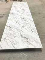 Panneaux muraux en PVC 3D effet marbre, finition brillante dorée, imperméables, pour la décoration murale de la salle de bain et de la chambre à coucher, autocollants, faciles à poser, feuille de marbre UV