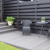 Plancher de terrasse extérieur en WPC, design à double verrouillage, résistant à l'humidité, anti-corrosion, antidérapant, garantie 1 an, jardin, patio