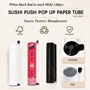 Envase Cilíndrico Personalizado ZICPOLE para Rollos de Sushi, Tubo Push-Up, Embalaje Ecológico para Llevar, Contenedor <span class=keywords><strong>Gourmet</strong></span> para Bento Japonés - Product Image 2