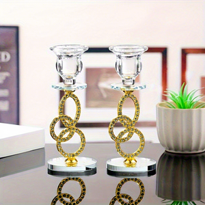 Candelabro de Cristal de Lujo al Por Mayor, Estilo Europeo, Hecho a Mano, Ecológico, con Múltiples Anillos para Mesa, Ideal para Bodas y Navidad - Product Image 2