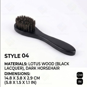 Brosse à chapeau en bois brun à poils doux en crin de cheval, ensemble écologique pour chapeaux Fedora en laine, manteaux en cachemire, costumes, casquettes, anti-poussière et anti-bouloches - Product Image 3