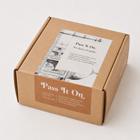 Boîte d'expédition en carton ondulé personnalisée avec insert, emballage en papier kraft écologique et recyclable pour l'expédition de bougies et de cosmétiques