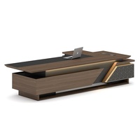 Escritorio Ejecutivo Moderno de Lujo ML, Madera MDF Marrón, Garantía de 5 Años, Servicio OEM/ODM, Diseño Personalizable, Uso Comercial