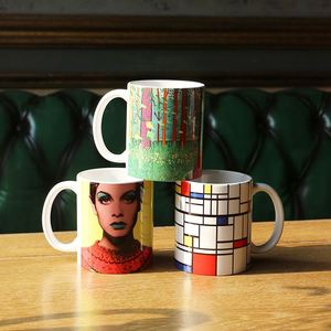 Simple C Handle Ceramic <b>Mug</b> Heat Transfer Blank Wholesale Custom Pattern LOGO - Product Image 5