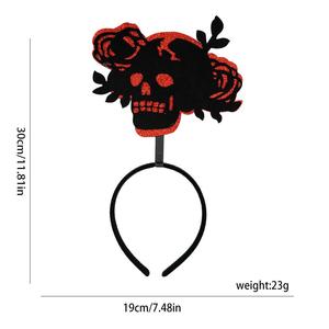 Diadema <span class=keywords><strong>de</strong></span> Fieltro con Rosas para Halloween, Decoración para Fiestas <span class=keywords><strong>de</strong></span> <span class=keywords><strong>Carnaval</strong></span>, Accesorios para el Día <span class=keywords><strong>de</strong></span> Muertos - Product Image 4