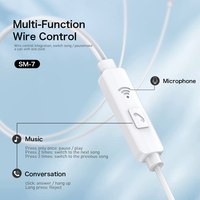 Écouteurs intra-auriculaires filaires Tingwode en TPE, 3,5 mm, pour appels HD, vente en gros, unité sonore quad-core SM-7, casque de jeu stéréo 1,2 m