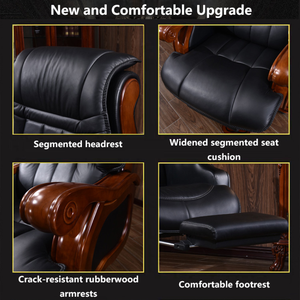 เฟอร์นิเจอร์สำนักงานหรูหราสไตล์ดั้งเดิม หนังแท้ ปรับเอนได้ตามหลักสรีรศาสตร์ สำหรับผู้บริหาร - Product Image 3