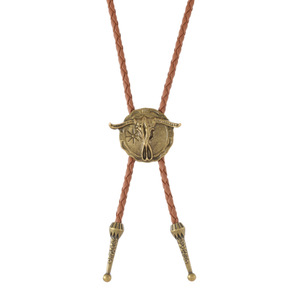 Collana Yiwu transfrontaliera euroamericana personalizzata con cordino cerato intrecciato e accenti in lega a testa di bue, stile vintage western, <span class=keywords><strong>Bolero</strong></span> - Product Image 5