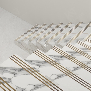 Carreaux <span class=keywords><strong>de</strong></span> sol antidérapants pour escaliers, design moderne <span class=keywords><strong>de</strong></span> Foshan, 470x1200, polis, antidérapants, plaqués or, blancs - Product Image 6