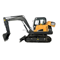 Mini-excavatrice compacte sur chenilles de 6 tonnes et petite pelle hydraulique pour la construction urbaine