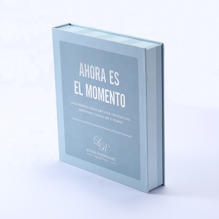 Factory OEM paper gift packaging book shape storage style box customized