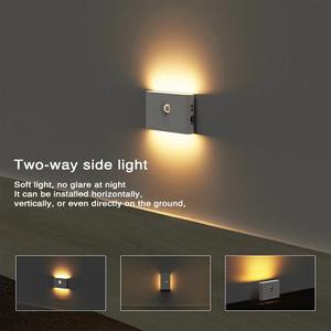 Luces Nocturnas LED Inalámbricas con Sensor de Movimiento, Inducción Humana, Carga USB, Iluminación Superior e Inferior, para Cocina, Armario, Dormitorio, Pasillo, Hogar - Product Image 3