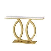 Console d'entrée murale en métal créative, table de hall, table d'entrée, couloir d'hôtel, nouveau style chinois, accent moderne de luxe léger