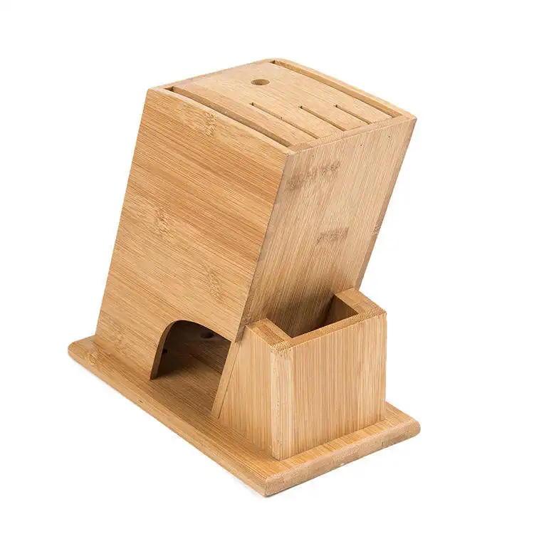 Set di supporti per portacoltelli in legno di bambù universale da cucina di alta qualità