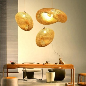 JYLIGHTING Đèn Treo Bằng Tre Hiện Đại Đèn Tre Phong Cách Châu Á Đèn Treo Bằng Tre Thủ Công Hiện Đại Bóng Râm - Product Image 5