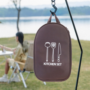 Outdoor Camping Kitchenware Storage Bag Portable Oval 36x22.5x5cm For Picnic And Camping Use - Product Image 1