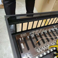 Casing GPU 12 slot, sistem server dengan motherboard B250 D12P, PSU 2400w, casing PC untuk RX580 RTX 3060