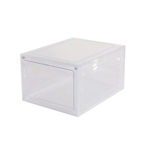 Nouvelle boîte de rangement pour chaussures de basket-ball en acrylique transparent avec aspiration magnétique, anti-poussière et anti-oxydation