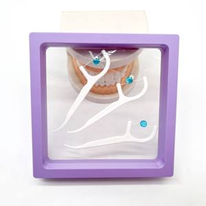 بيع على الانترنت النعناع بنكهة MOQ صغيرة قابلة للتحلل الحيوي حرير مادة PTFE منتقي الأسنان فحم الخيزران الخيط مشمع - Product Image 4