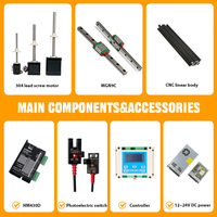 Kit de guidage linéaire à vis à billes avec aluminium et acier à roulements pour machines CNC - Système de mouvement complet Garantie 1,5 an